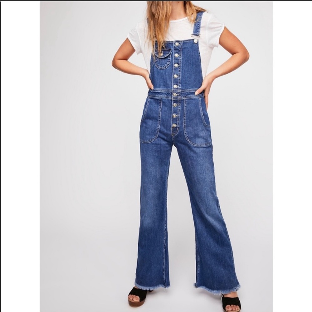 Free People Alvin Flared Overalls